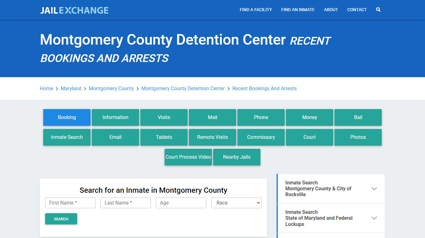 Montgomery County Detention Center Recent Bookings And Arrests